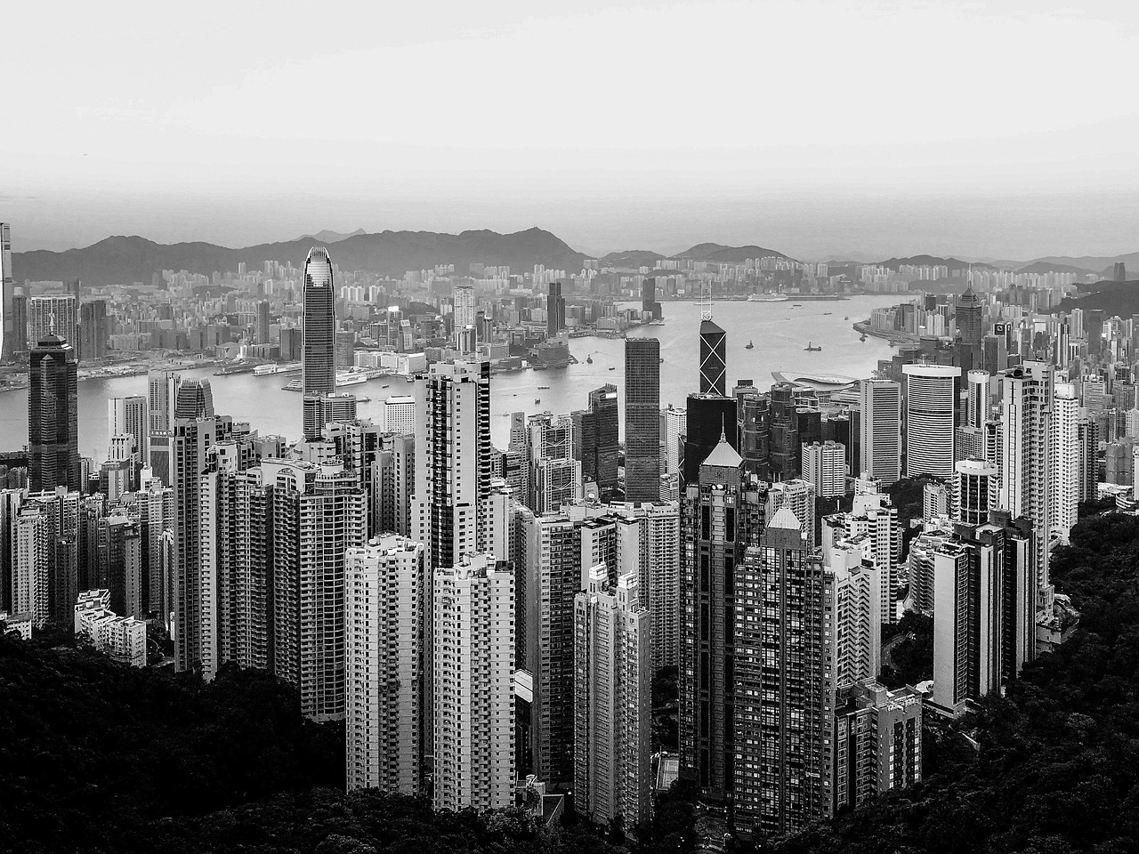 the skyscraper, city, silhouette against the sky, townscape, panoramic, architecture, central business district, nature, travel, building, the area of the city, outside, apartment, tower, business, tall, finances, modern, sky, skyscrapers, building glass, modern buildings, modern art, shapes, landmark, hong kong, agglomeration